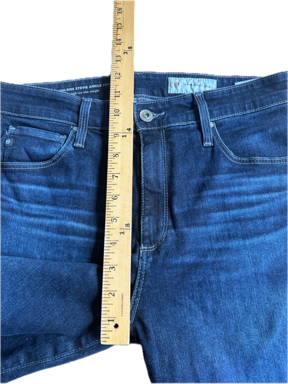 Anthropologie High Rise Slim Straight Stevie Ankle Petite Jeans - Picture 11 of 12